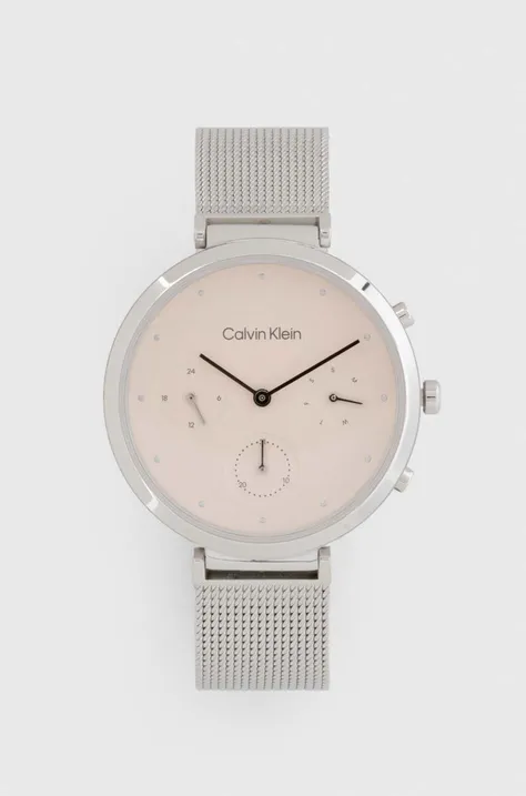 Ρολόι Calvin Klein χρώμα: ασημί