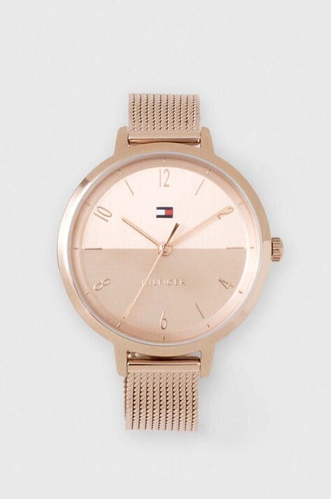 Hodinky Tommy Hilfiger zlatá barva