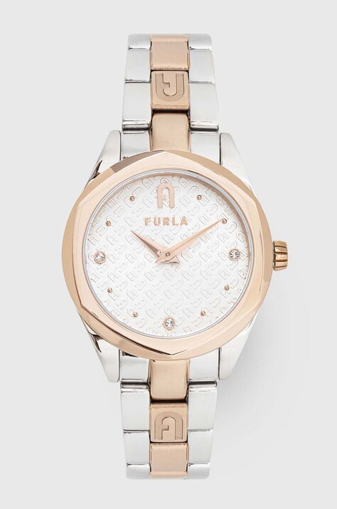 Hodinky Furla stříbrná barva