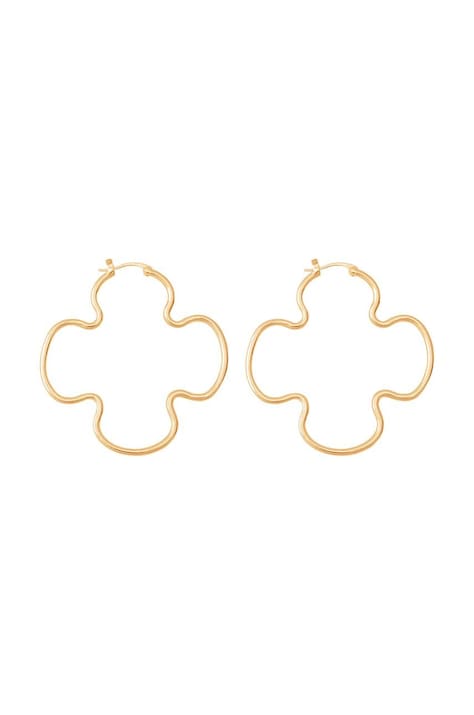 Позолочені сережки Lilou Clover
