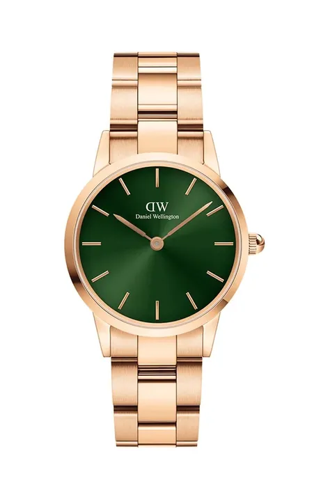 Daniel Wellington zegarek Iconic Link Emerald damski kolor złoty