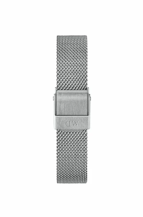 Řemínek na hodinky Daniel Wellington Petite 12 Sterling Black stříbrná barva