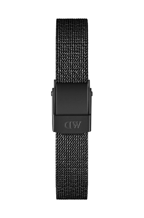 Daniel Wellington ceas Quadro Petite Pressed Ashfield Black femei, culoarea negru