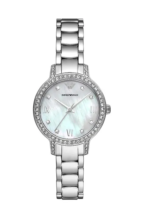 Emporio Armani zegarek AR11484 damski kolor srebrny