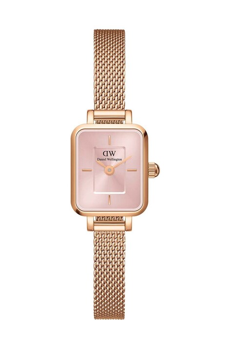 Daniel Wellington ceas Quadro Mini Melrose Blush femei, culoarea auriu