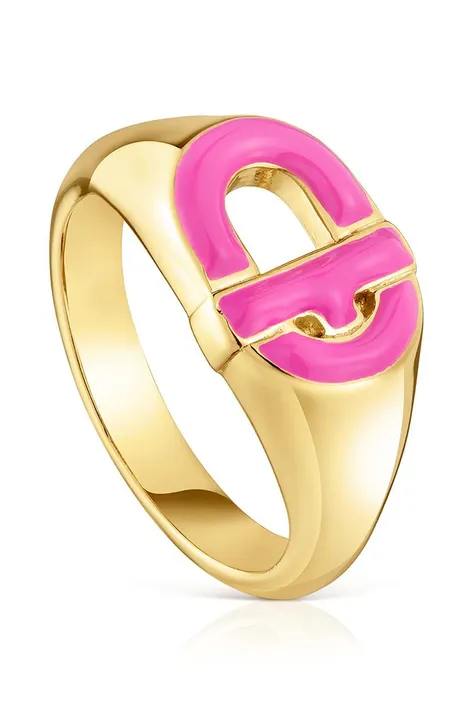 Srebrni prsten pokriven zlatom Tous 12