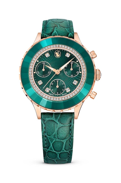 Swarovski Ceas OCTEA CHRONO femei, culoarea verde