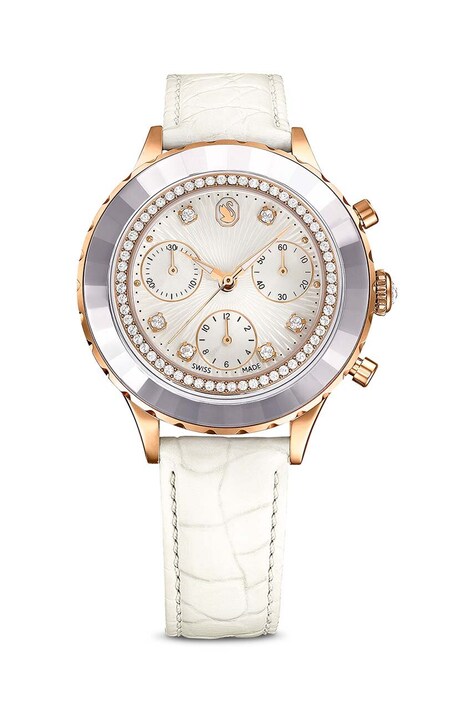 Swarovski Ceas OCTEA CHRONO femei, culoarea alb