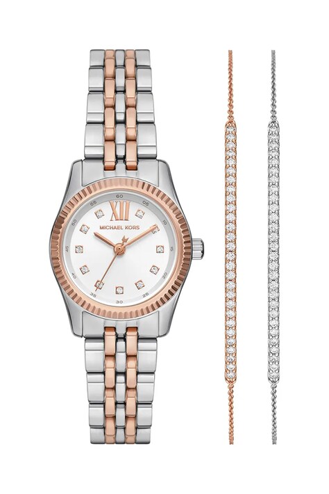 Michael Kors ceas si bratari culoarea argintiu, MK4817SET