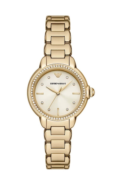 Hodinky Emporio Armani zlatá barva