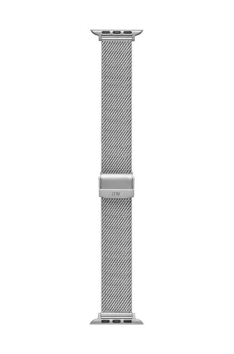 Řemínek pro apple watch Daniel Wellington Smart Watch Mesh strap stříbrná barva