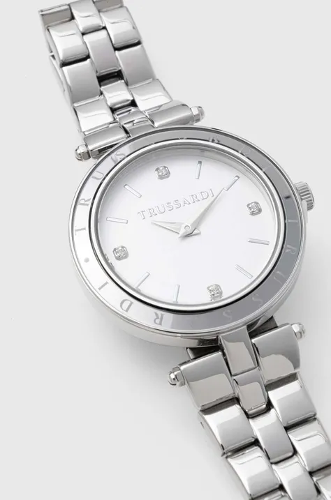 Trussardi zegarek damski kolor srebrny R2453145515