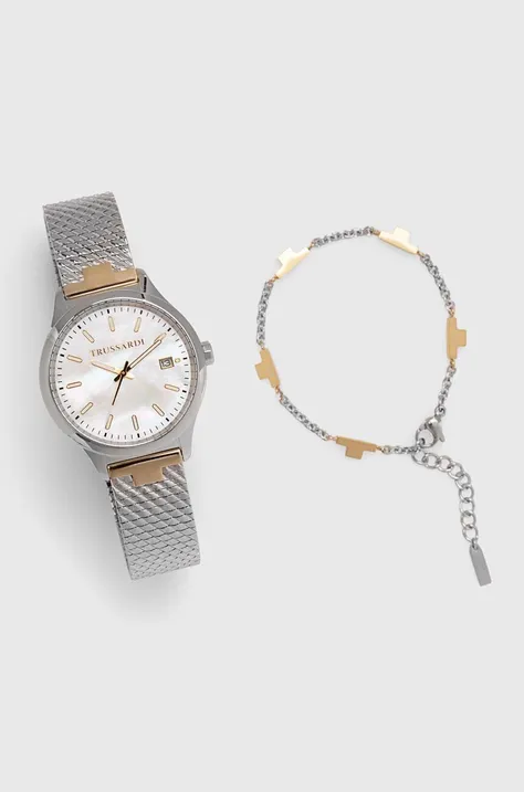 Часы и браслет Trussardi цвет серебрянный R2453170503