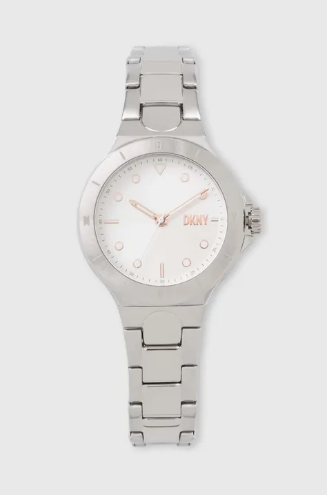 Dkny ceas femei, culoarea argintiu, NY6641