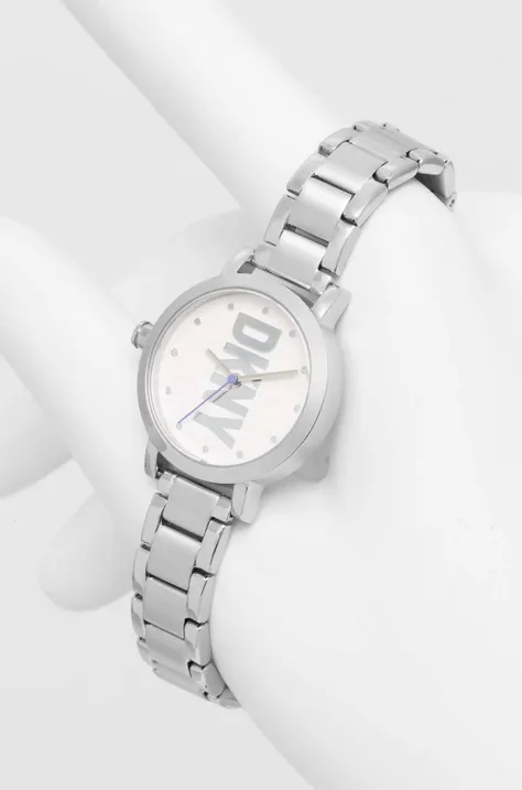 Dkny ceas femei, culoarea argintiu, NY6646
