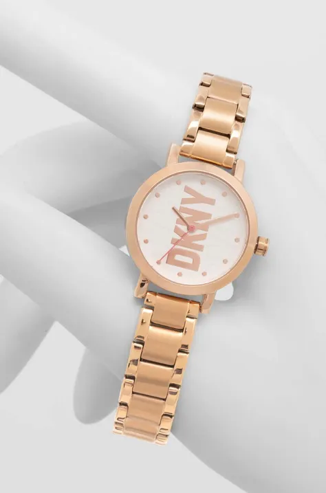 Dkny zegarek damski kolor złoty NY6648