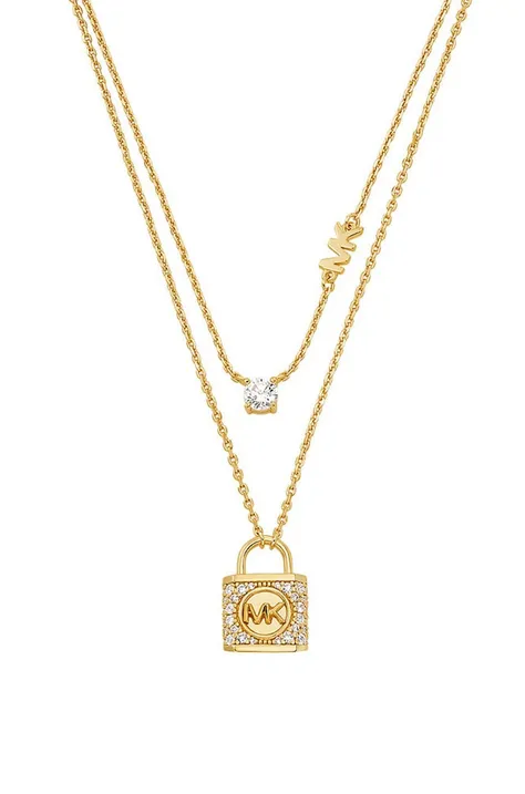 Ogrlica iz srebra prevlečenega z zlatom Michael Kors MKC1630AN710