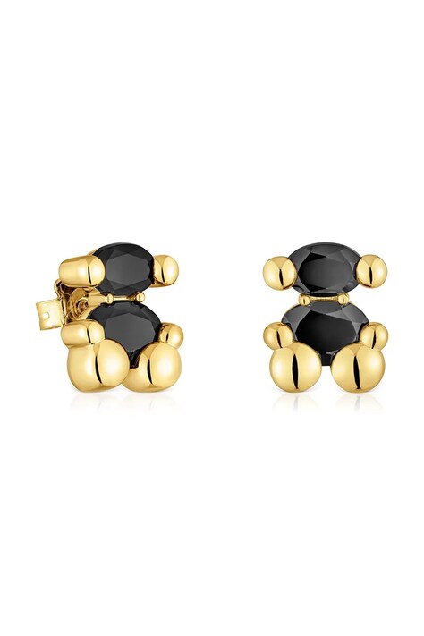 Pozlacené stříbrné náušnice Tous Bold Bear Gem 1004226700
