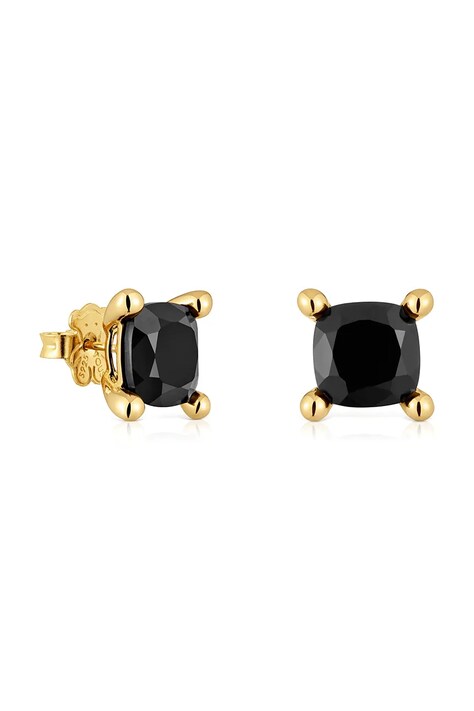 Pozlacené stříbrné náušnice Tous Color Black 1004222800