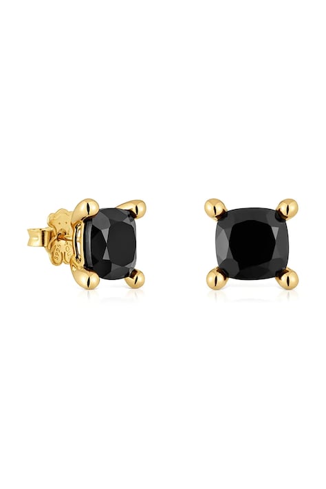 Ασημένια επιχρυσωμένα σκουλαρίκια Tous Color Black 1004222800