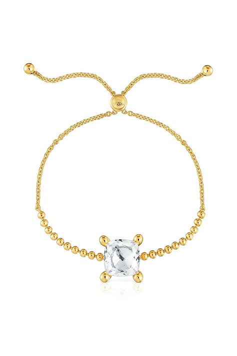 Zapestnica iz srebra prevlečenega z zlatom Tous Color White 1004235400