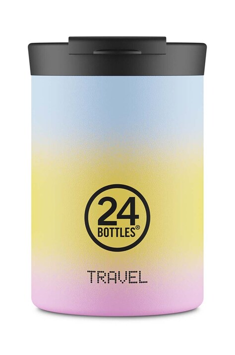 Ισοθερμική κούπα 24bottles Travel Tumbler 350ml  Aurora χρώμα: κίτρινο, Travel.Tumb.350.Aurora