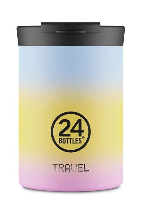 24bottles cana termica Travel Tumbler 350ml  Aurora culoarea galben, Travel.Tumb.350.Aurora