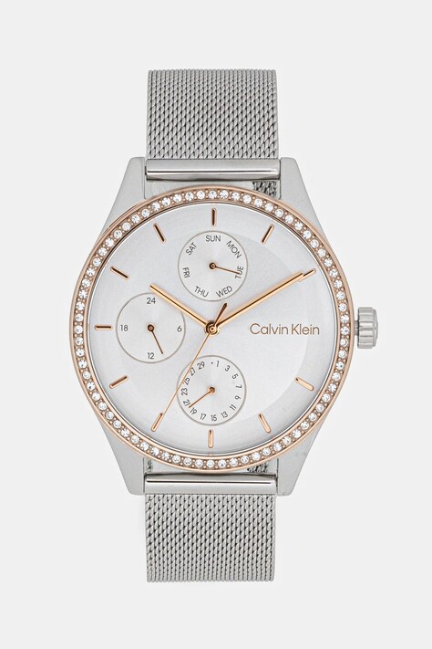 Hodinky Calvin Klein stříbrná barva, 25100010