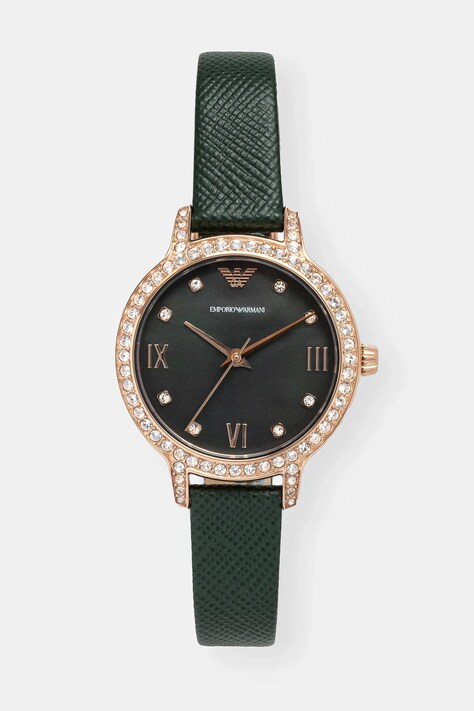 Emporio Armani ceas femei, culoarea verde, AR11577
