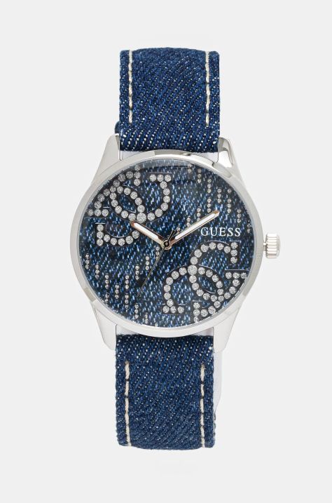 Guess zegarek damski kolor niebieski GW0755L1