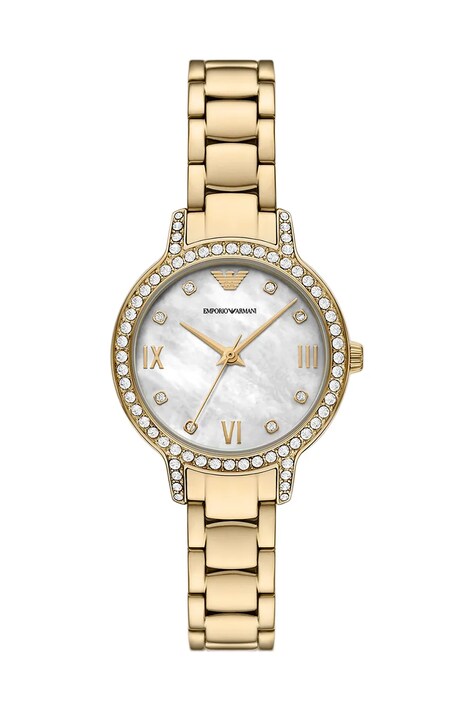 Hodinky Emporio Armani CLEO zlatá barva, AR11652