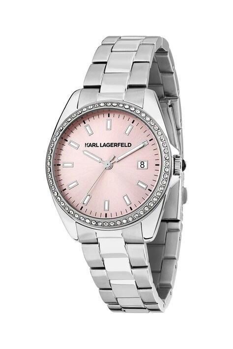 Karl Lagerfeld zegarek damski kolor srebrny R0553101512