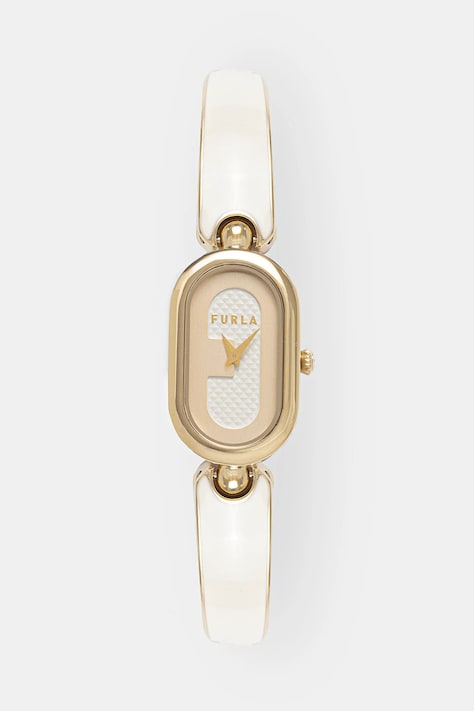 Furla zegarek FURLA GLAMOUR CHIC damski kolor biały WW00060009L2