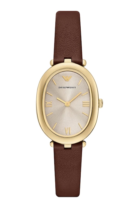 Hodinky Emporio Armani dámske, hnedá farba, AR11708