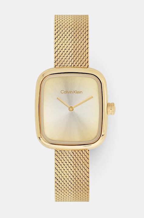 Ρολόι Calvin Klein χρώμα: χρυσαφί, 25100099