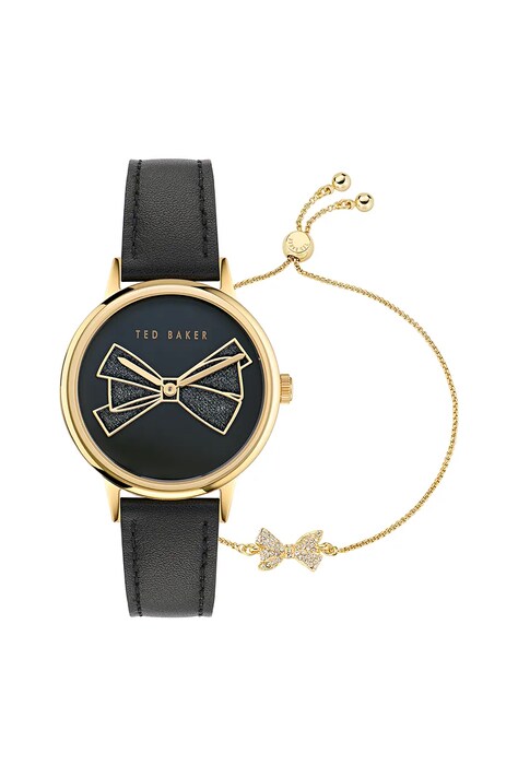 Ted Baker zegarek i bransoletka damski kolor czarny BKGFW2402