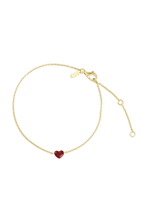 Срібний браслет з позолотою Design Letters 90501007BURGUNDY