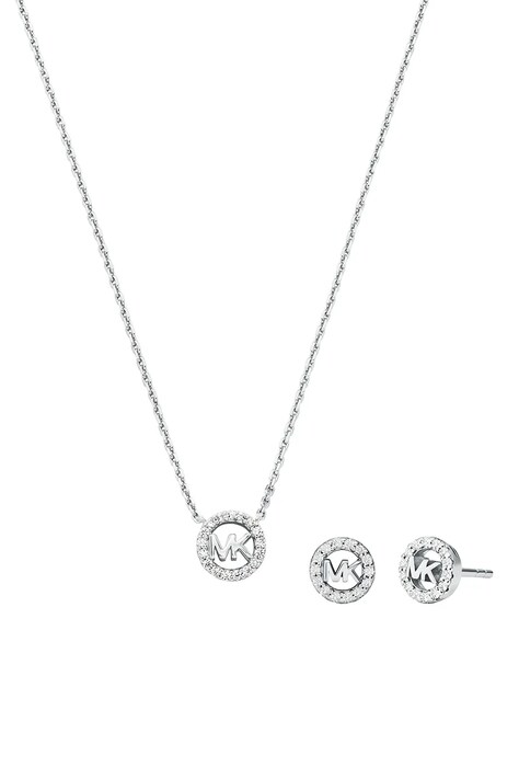 Michael Kors naszyjnik i kolczyki srebrne MKC1839SET