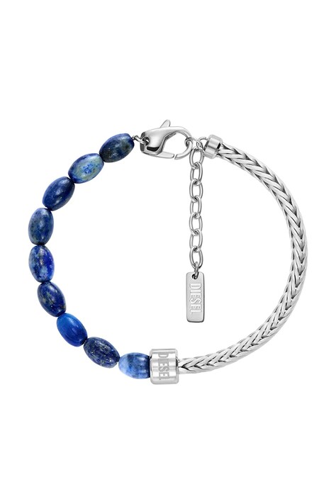 Diesel Bransoletka damska ze stali nierdzewnej z lapisem lazuli Diesel Font DX1713040