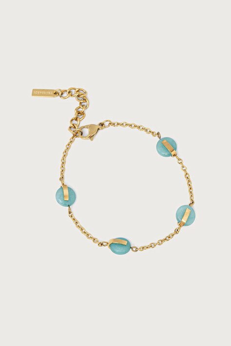 Trussardi bransoletka damska metalowa z agatem TJAYF07