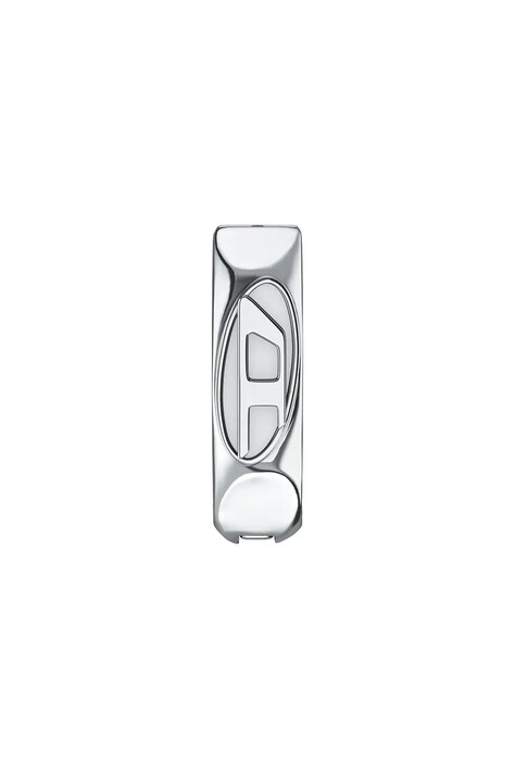 Diesel kolczyki damskie ze stali nierdzewnej Oval D Logo DX1692040