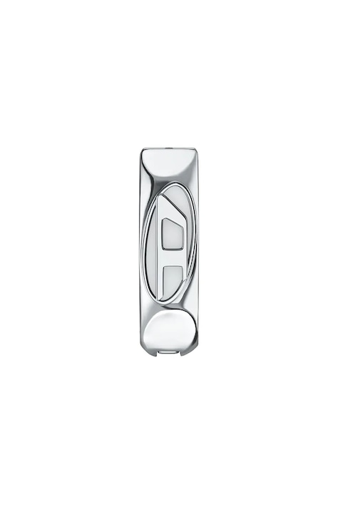 Diesel kolczyki damskie ze stali nierdzewnej Oval D Logo DX1692040