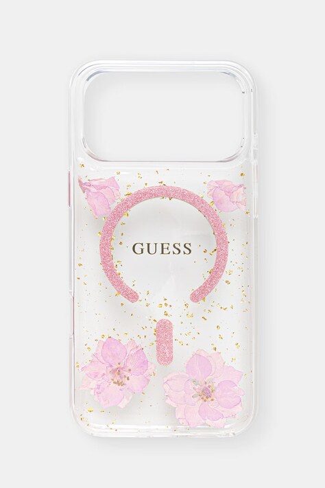 Guess etui na telefon iPhone 17 Pro Max różowe GUHMP17XRBFGFGMP