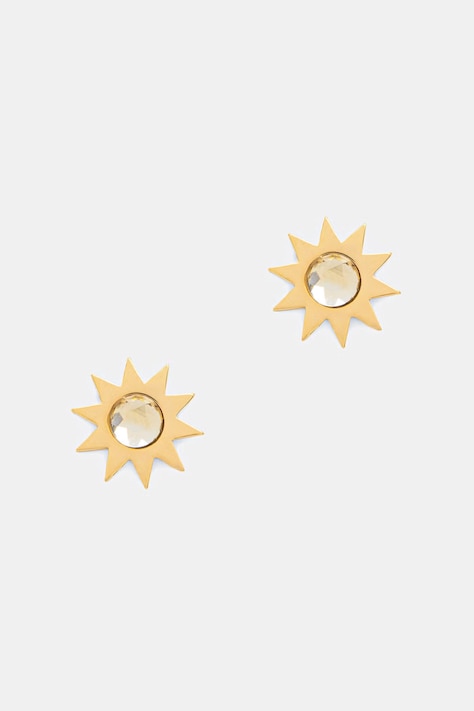 Lilou kolczyki damskie pozłacane z cytrynem K/133/10/Z