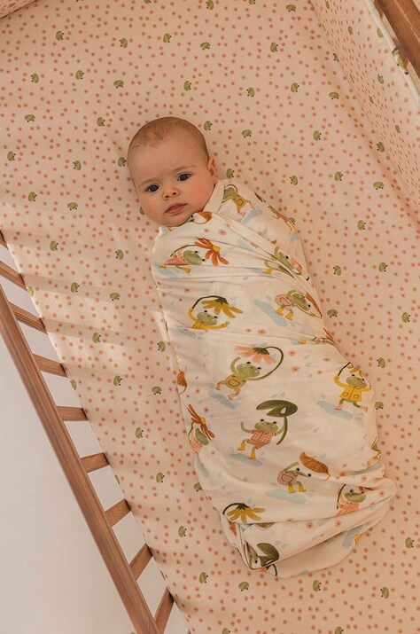 Бамбуковое покрывальце для младенцев La Millou FROGS