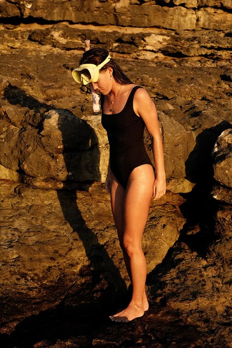 Petites Pommes maska do nurkowania BETTY SNORKELING SET żółta BETTY