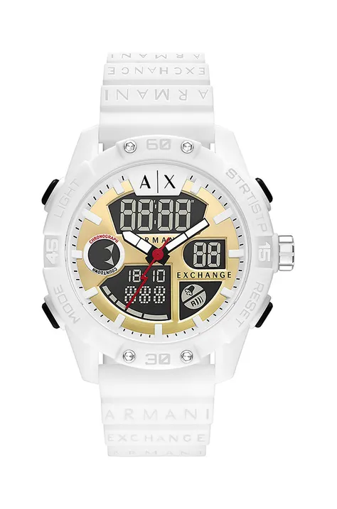 Ρολόι Armani Exchange χρώμα: άσπρο