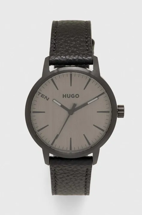 Годинник HUGO чоловічий колір сірий