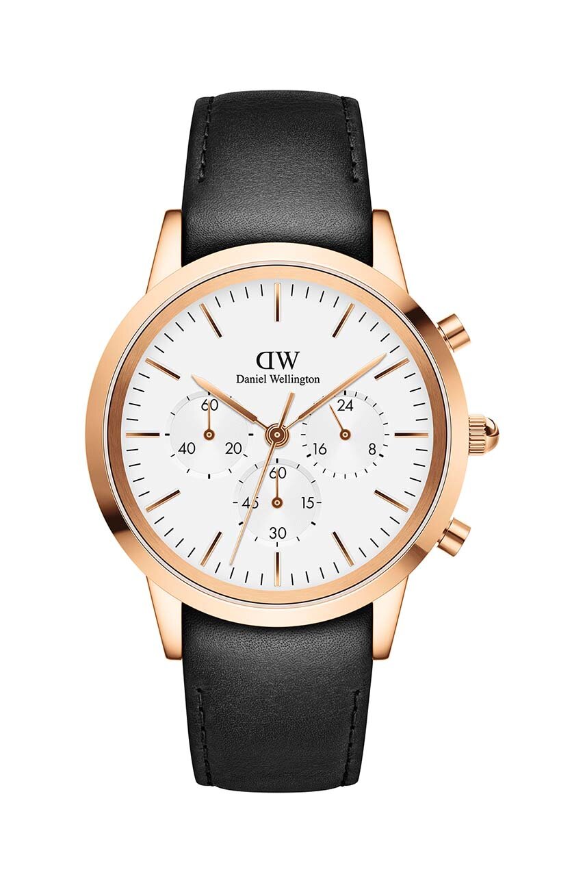 Sat Daniel Wellington za muškarce, boja: crna