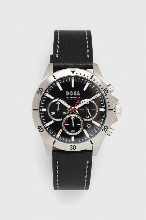 Годинник BOSS 1514055 чоловічий колір срібний